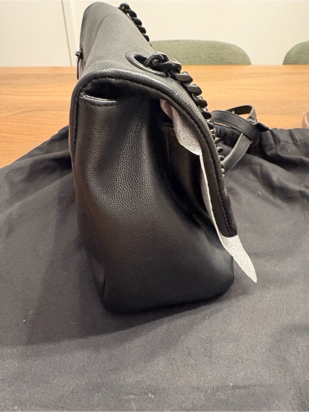 Saint Laurent West Hollywood Matte Black Monogram Chain Shoulder Bag - Picture 3 of 10